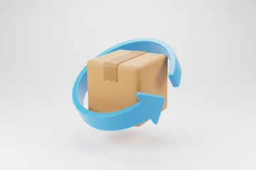 create 'easy returns' 3d image