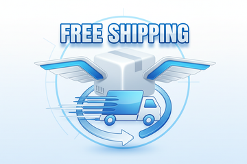 create 'free shipping' 3d image