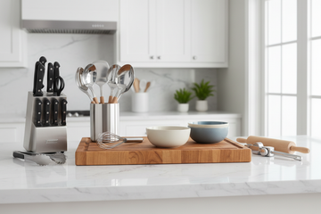 create kitchen utility products with good background like kitchen background banner