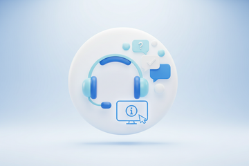 create 'online support' 3d image